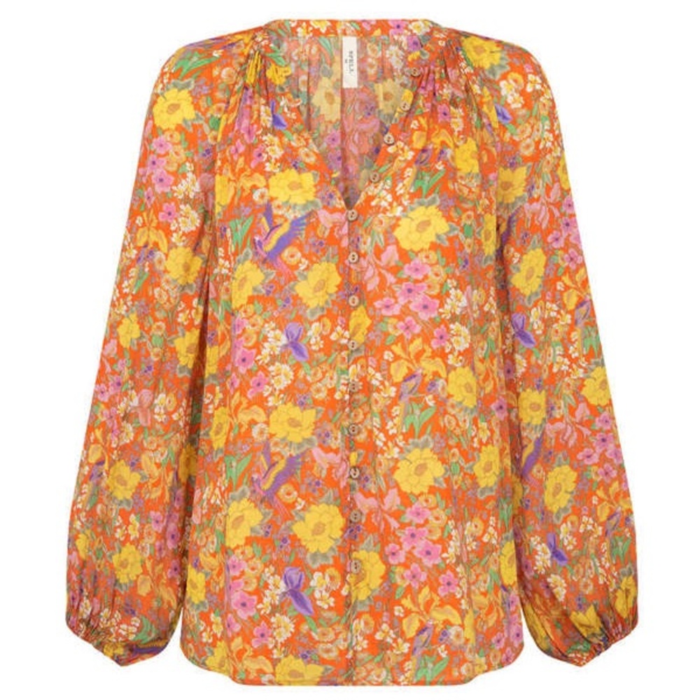 🌟 SALE 🌟  Spell Last Drinks Blouse 🍹 🦜 🍊